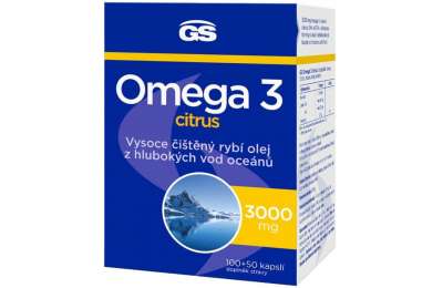 GS Omega 3 Citrus+D3 - Омега-3 с лимоном+D3, 150 капсул
